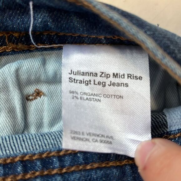 NWOT Reformation | Women’s Julianna Zip Mid Rise Straight Leg Jeans Size 28 - Picture 4 of 8